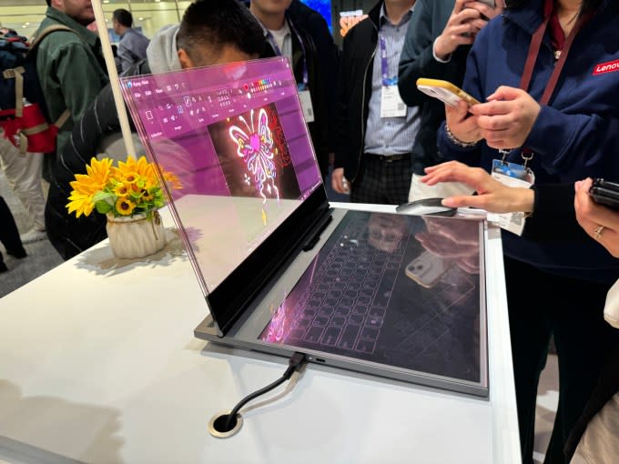 Lenovo's transparent laptop.