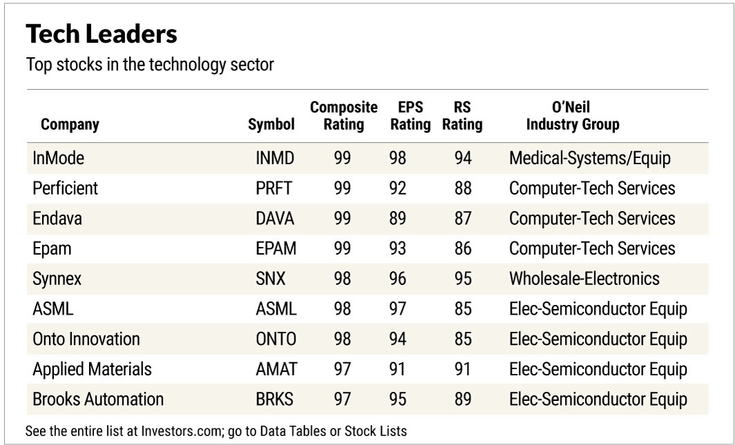 Tech Leaders sector tops