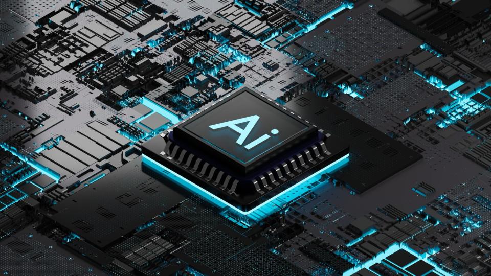 Bản vẽ minh họa của chip AI.