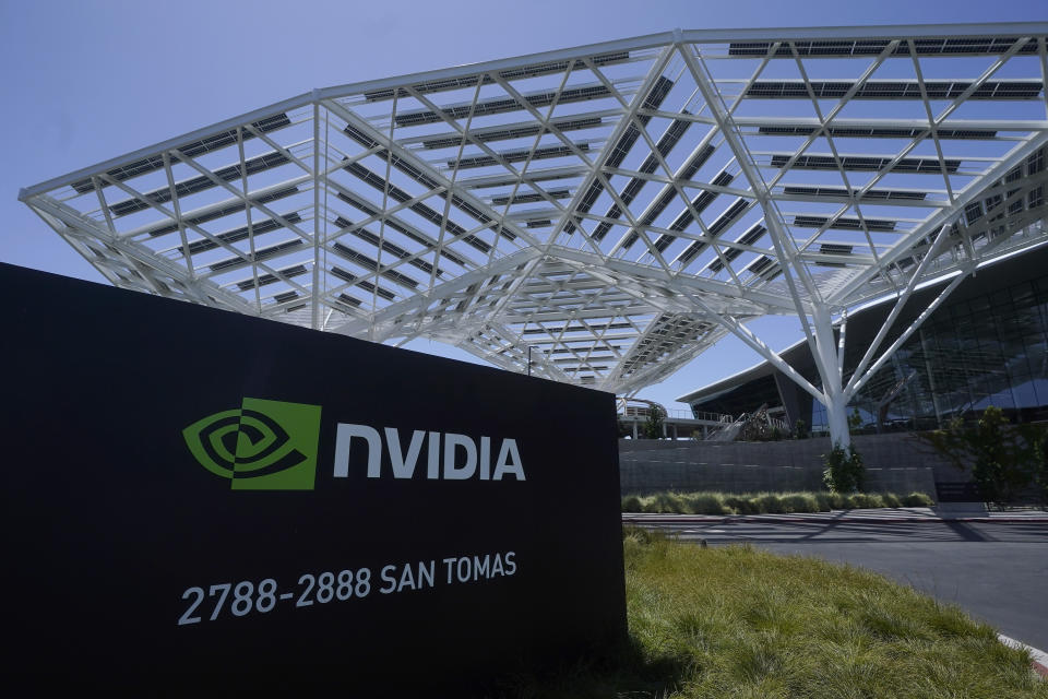 Tòa nhà văn phòng Nvidia ở Santa Clara, California (Ảnh AP / Jeff Chiu, File)