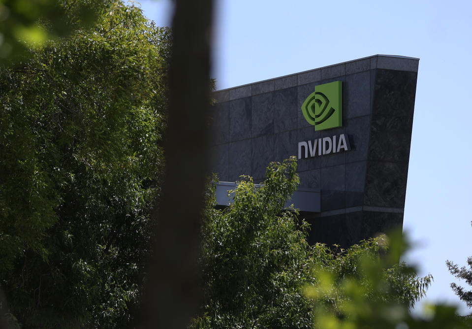 Trụ sở Nvidia ở Santa Clara, California. (Ảnh của Justin Sullivan/Getty Images)